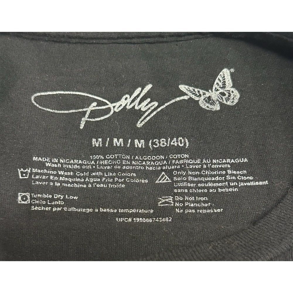 Dolly Parton Black Graphic T-Shirt Unisex Medium Short Sleeve Country Music Tee - Picture 4 of 6